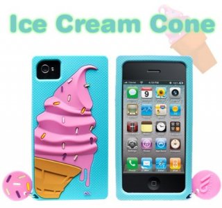 ڤ襤꡼Υ iPhone 4S/4 Creatures: Ice Cream Cone Turquoise