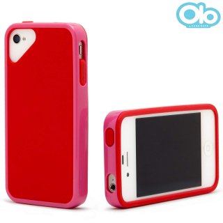iPhone 4S/4 б Sling Case, Pink Rose/Red Hibiscus