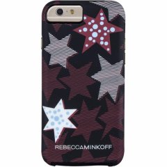 【レベッカ・ミンコフ】iPhone6s/6 Hybrid Tough Print REBECCA MINKOFF Striped Red Stars