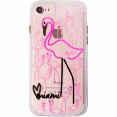 【マイアミ】iPhone SE(第3世代)/SE(第2世代)/8/7/6s/6 共用 Hybrid Naked Tough City Print Miami Flamingo