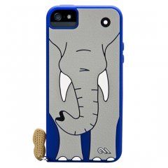 【かわいいゾウさんのケース】iPhone SE/5s/5 Creatures: Ellie elephant Case Blue