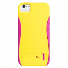ڥɵǽդ iPhone SE/5s/5 POP! with Stand Case Solar Yellow/Neon Pink