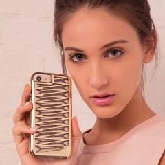  3DǥiPhone SE(3)/SE(2)/8/7/6s/6 * Tough Layers Case Kite Gold/Sheer Glam Noir