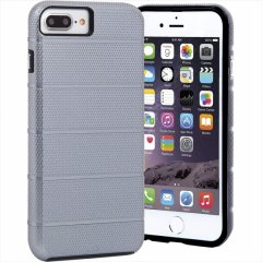 【滑りにくいデザインで落下を防ぐ】iPhone8 Plus/7 Plus/6s Plus/6 Plus Hybrid Tough Mag Case Space Grey/Black