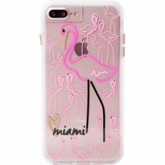【マイアミをイメージ】iPhone8 Plus/7 Plus/6s Plus/6 Plus  Hybrid Naked Tough City Print Miami Flamingo