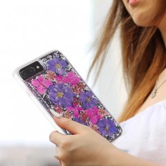 【ドライフラワーがかわいい】iPhone8 Plus/7 Plus/6s Plus/6 Plus Karat Petals - Purple