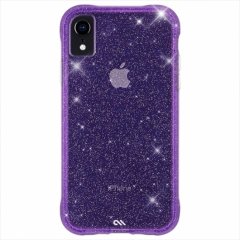 【クリスタルのきらめきが美しい】iPhoneXR Sheer Crystal-Purple