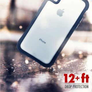 【シンプルデザインながら耐衝撃性抜群！】iPhoneXR Protection Collection-Clear/Black