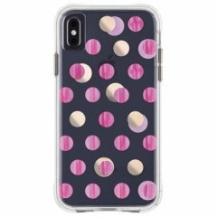 【メタリックドットが印象的なケース】iPhoneXS Max Wallpapers-Pink Dot