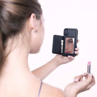 iPhoneXS/X ѥȥߥ顼դ 餺iPhoneiPhoneXS/X Compact Mirror CaseBlack
