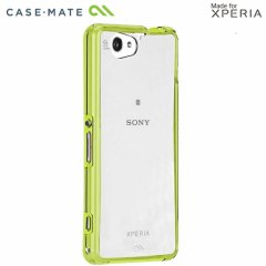 ھ׷˶ Sony Xperia A2 SO-04F/J1 Compact/Z1f SO-02F Hybrid Tough Naked Case Clear/Lime
