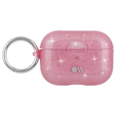 【AirPods Pro ケース・ワイヤレス充電OK】AirPods Pro 第1世代 Case Sheer Crystal Blush w/Pink Circular Ring