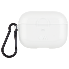 【AirPods Pro ケース・ワイヤレス充電OK】AirPods Pro 第1世代 Case Clear w/Black Carabiner Clip