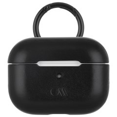 【AirPods Pro ケース・ワイヤレス充電OK】 AirPods Pro Case Black Leather w/Black Circular Ring