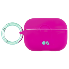 【AirPods Pro ケース・ワイヤレス充電OK】AirPods Pro 第1世代 Case Fuschia w/Mint Green Circular Ring
