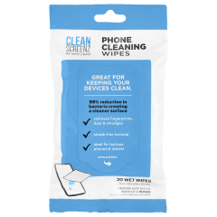 【衛生試験クリア・1度の除菌で48時間の効果】 iPhone スマートフォン 用 抗菌 除菌 ワイパー  CleanScreenz Cleansing Phone Wipes - 20 Pack