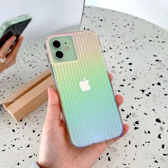 Iphone 12 Mini 用虹色に輝くデザインケース
