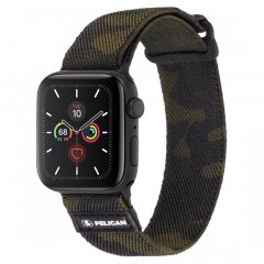 【Pelican】Apple Watch 1-3(38mm),4-6/SE(40mm),7-9(41mm) 共用 抗菌バンド Protector Band - Camo Green