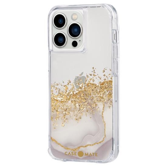 iPhone 13 Pro 用 散りばめられた24金が輝くケース