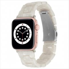 Apple Watch Ѹ򴹥Хɡۥåץ å 1-3(38mm),4-6/SE(40mm),7-9(41mm)  Acetate Band White Pearl Acetate