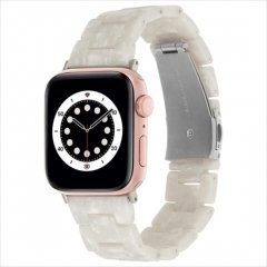 Apple Watch򴹥Хɡۥåץ å 1-3(42mm),4-6/SE(44mm),7-9(45mm)  Acetate Band White Pearl Acetate