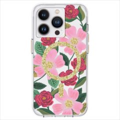 【MagSafe®完全対応 RIFLE PAPER】iPhone 14 Pro RIFLE PAPER - Rose Garden 抗菌仕様