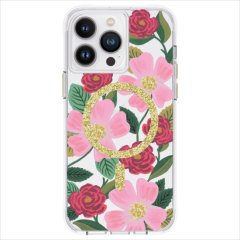 【MagSafe®完全対応 RIFLE PAPER】iPhone 14 Pro Max RIFLE PAPER - Rose Garden 抗菌仕様