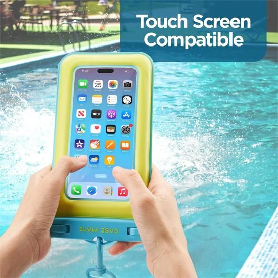 6インチ程度のスマートフォンに対応した防水ポーチ