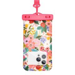 【RIFLE PAPER】防水ポーチ Waterproof Floating Pouch - Garden Party Blush 6インチ程度のスマホまで対応
