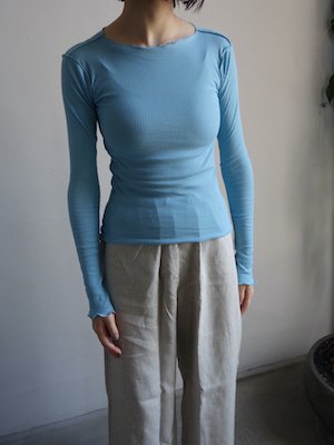 BASERANGE - VEIN LONG SLEEVE / BLUS BLUE 30%OFF - I SEE ALL