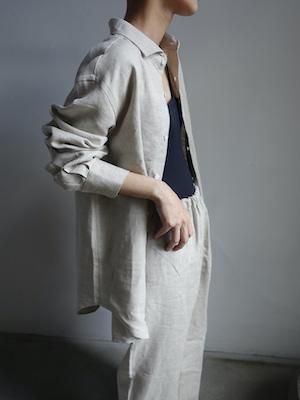 BASERANGE - OLE SHIRT LINEN / UNDYED - I SEE ALL BASERANGE - OLE SHIRT LINEN / UNDYED - I SEE ALL