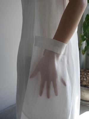 TENNE HANDCRAFTED MODERN - ORGANZA LONG VEST / WHITE - I SEE ALL TENNE HANDCRAFTED MODERN - ORGANZA LONG VEST / WHITE - I SEE ALL