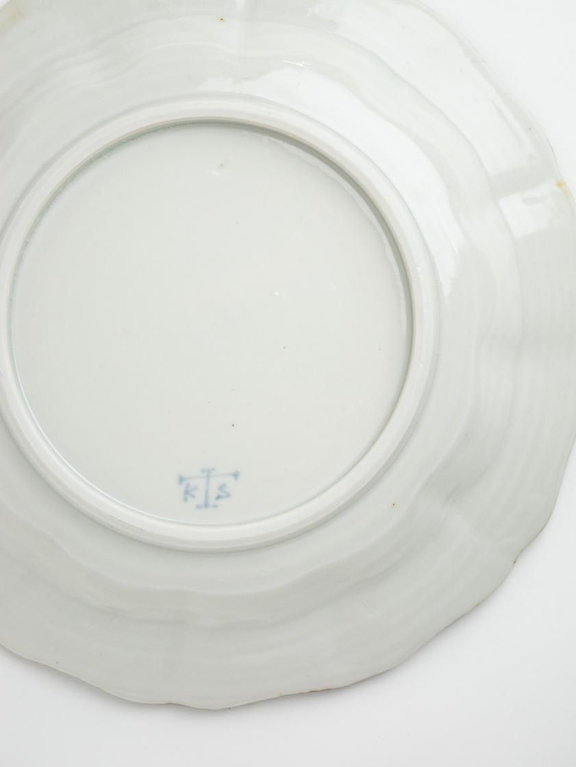 大特価 pop 染付マジョリカ輪花7.5寸皿 SHOP ONLINE AELU - 志村和晃 / 食器