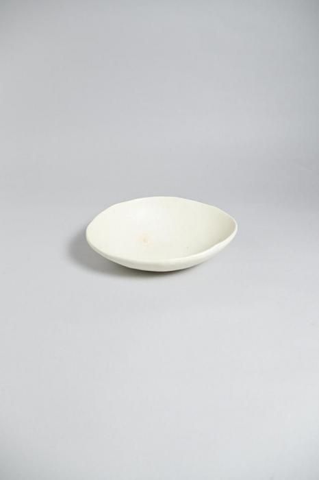岩田圭介 さん 楕円皿 白 美品】岩田圭介 *楕円皿 25x17cm*オーバルプレートお皿和食器作家