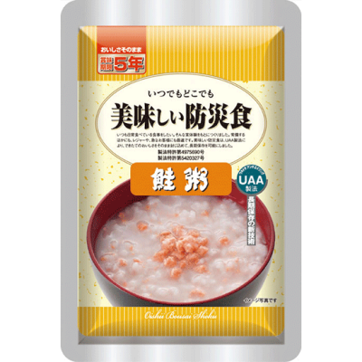 美味しい防災食 鮭粥　50食入 <BR> 400-086 <BR>