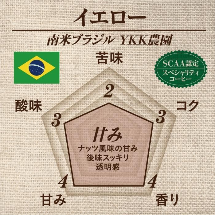 【コーヒー生豆】【未開封】ブラジル　カッシャンブー　イエローカトゥアイ　5kg コーヒー生豆】【未開封】ブラジル カッシャンブー イエロー