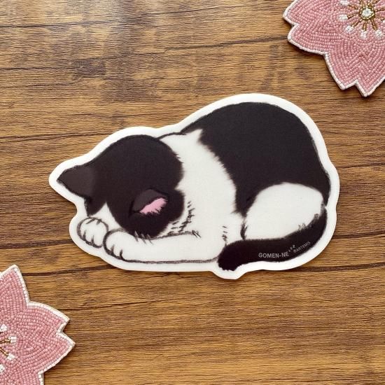 ごめん寝 マウスパッド ハチワレ 猫グッズショップ いえねこ屋