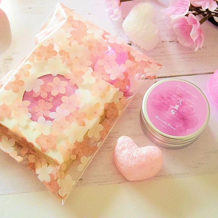 桜スペシャル 練り香水 京の練り香 Heavenly Aroom ソリッドパフューム 15g 桜 桜とハートの無料ラッピングつき 花楽堂 Karakudo