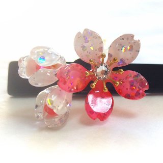 桜かんざし　真珠飾り　一本差し　つぼみ桜　ピンク
