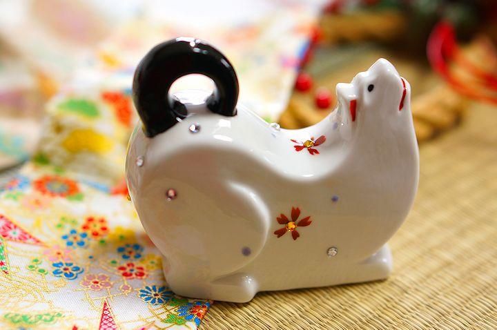 キラキラ干支置物 【虚空蔵窯×花楽堂オリジナル】【戌年の干支