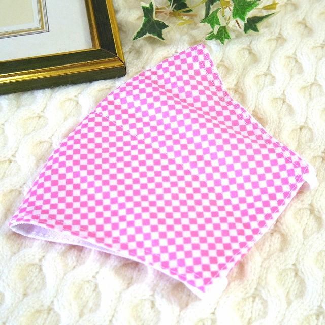 花楽堂オリジナル マスク 布マスク ピンク ダイヤ柄 呉服屋の上質晒マスク 手作り 日本製 花楽堂 Karakudo