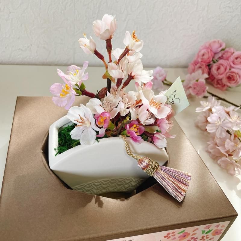 春 インテリア 桜の造花 さくら 桜の置物 扇型 花風水 桜のある暮らしに 花楽堂 Karakudo