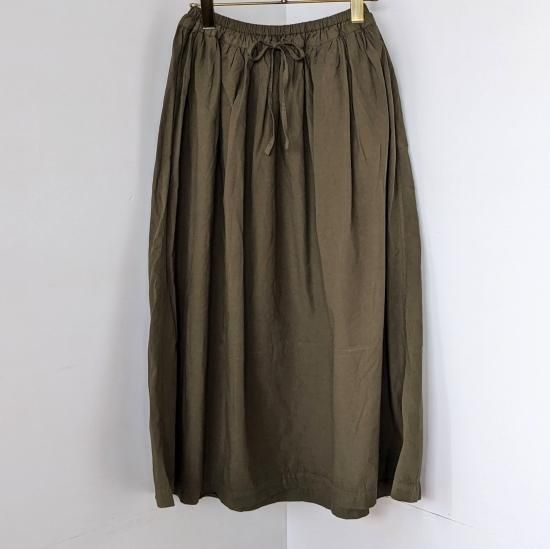 ARMEN  40'S POPLIN EASY GATHERED SKIRT