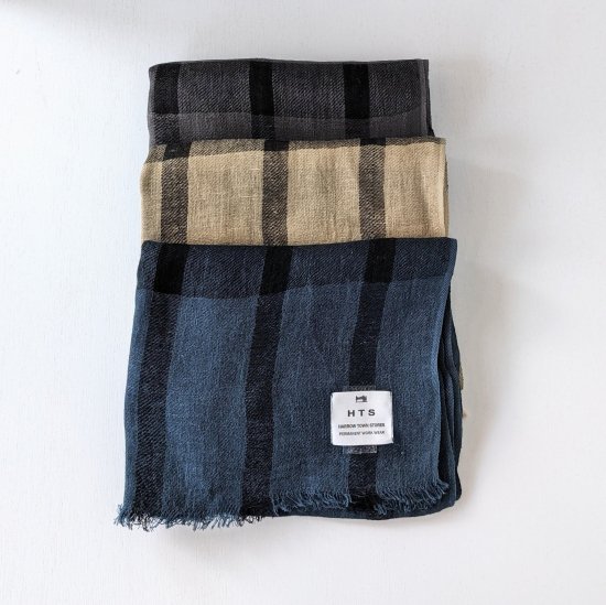 <img class='new_mark_img1' src='https://img.shop-pro.jp/img/new/icons11.gif' style='border:none;display:inline;margin:0px;padding:0px;width:auto;' />HTS  50'S POWERLOOM LINEN BIG CHECK STOLE