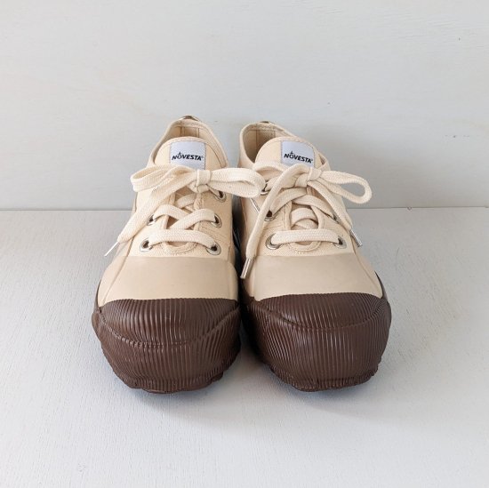 <img class='new_mark_img1' src='https://img.shop-pro.jp/img/new/icons11.gif' style='border:none;display:inline;margin:0px;padding:0px;width:auto;' />NOVESTA  RUBBER SNEAKER LOW  ECRU/BROWN