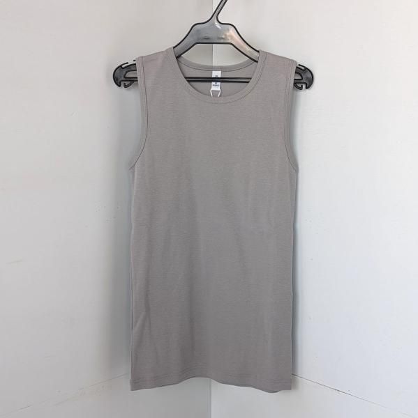 Fabrique en FRANCE  COTTON RIB PLAIN CREW-NECK SLEEVELESS