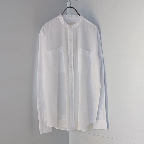 <img class='new_mark_img1' src='https://img.shop-pro.jp/img/new/icons11.gif' style='border:none;display:inline;margin:0px;padding:0px;width:auto;' />Vas-y Lentement  60s ORGANIC CAMBRIC BANDED COLLAR L/SL OVERSIZED SHIRT