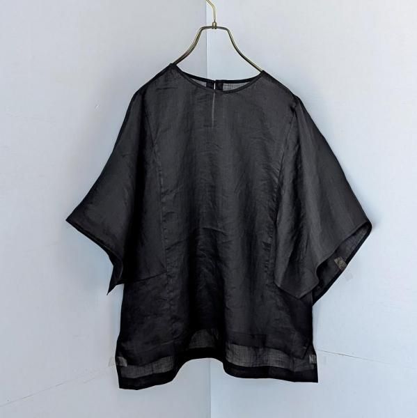 <img class='new_mark_img1' src='https://img.shop-pro.jp/img/new/icons11.gif' style='border:none;display:inline;margin:0px;padding:0px;width:auto;' />miho umezawa  SEE THROUGH RAMIE square sleeve blouse