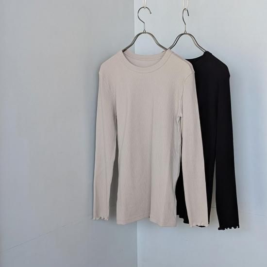<img class='new_mark_img1' src='https://img.shop-pro.jp/img/new/icons11.gif' style='border:none;display:inline;margin:0px;padding:0px;width:auto;' />Gauze#  RANDOM RIB LONG SLEEVE PULL OVER
