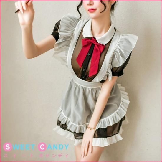 透けてるお給仕メイド服 メイド服 ビキニといえばsweetcandy 透けてるお給仕メイド服 メイド服 ビキニといえばsweetcandy